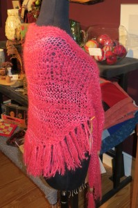 Mohair, multiple textures shawl