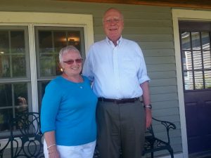 Lynn with Patrick Leahy on the GIAW front porch.