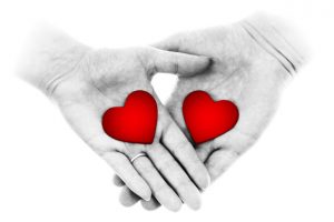 Hearts in hands