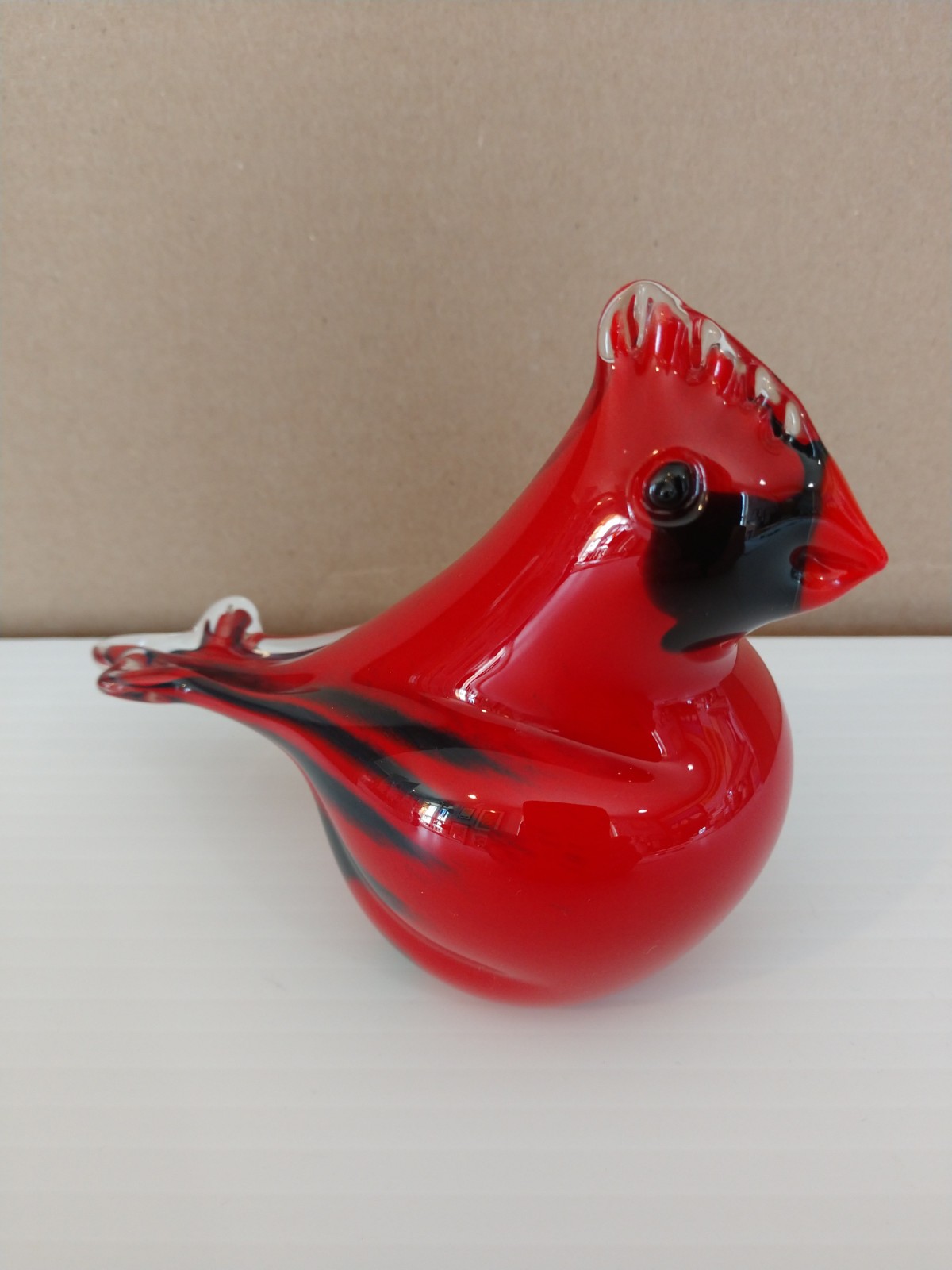 blown glass cardinal