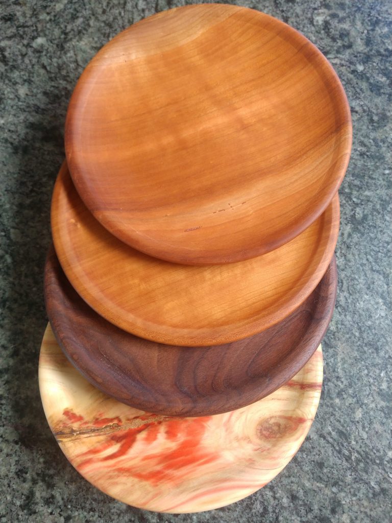 wooden plates by Jim Holzschuh