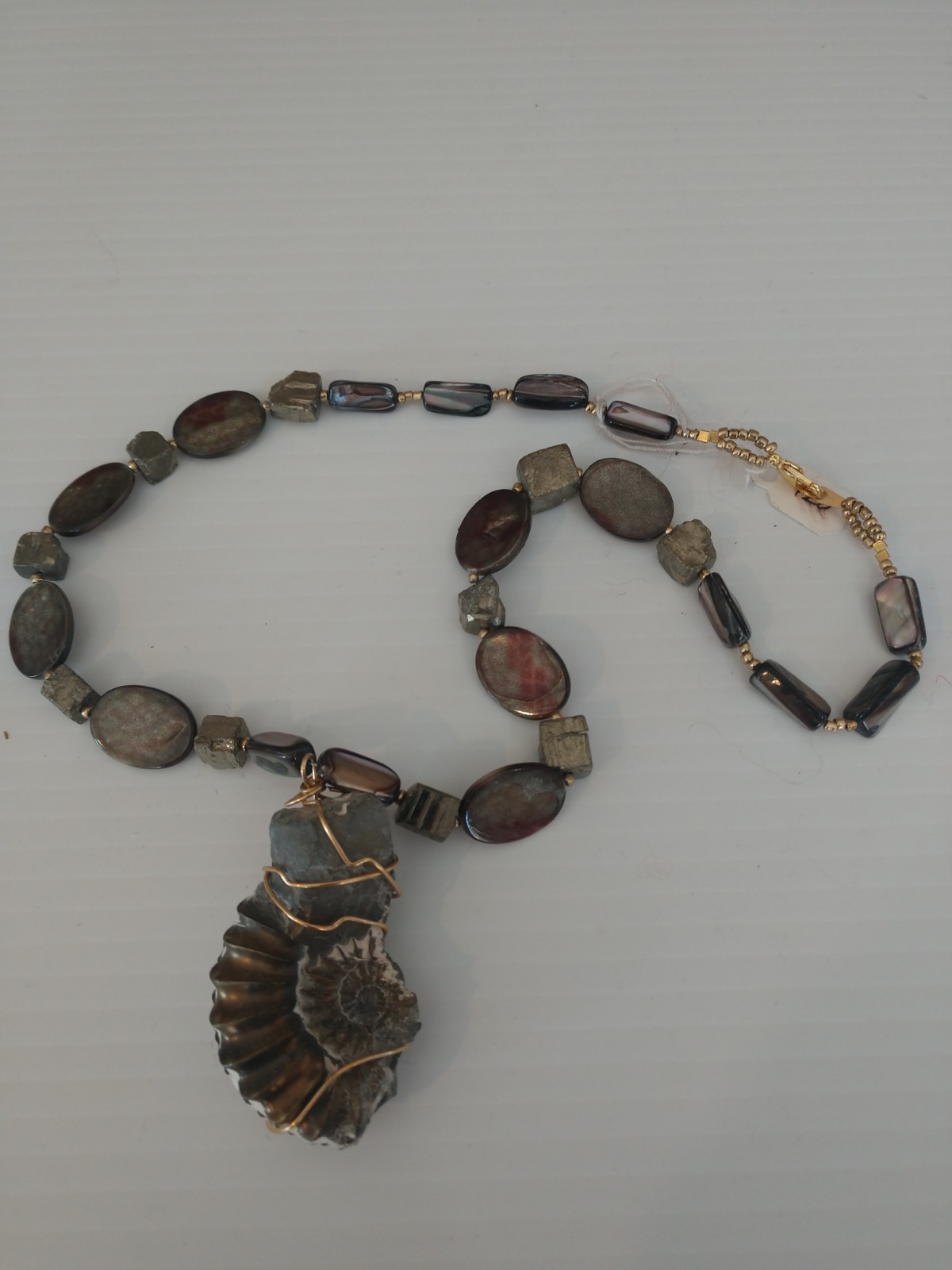 Wrapped Fossil Necklace - Grand Isle Art Works